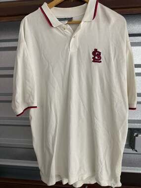 Vintage Nike Team MLB St. Louis Cardinals Polo Shirt White Large
